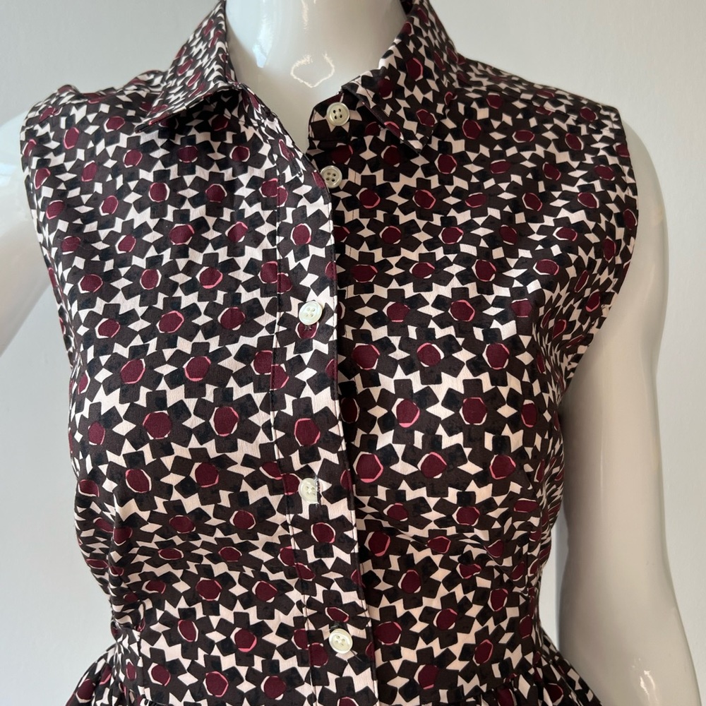 KATE SPADE Floral Tile Peplum Rambling Roses Top - Picture 6 of 7